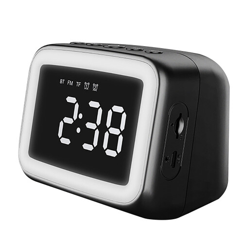 Mini ceas cu oglindă, alarmă dublă și difuzor Bluetooth