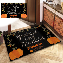 Halloween pompoen doodskop deurmat 60x90cm