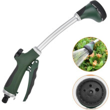 Tuindouchekop, lang met handvat, 5 sproeistanden, met debietregeling voor besproeien en reinigen, 40 cm