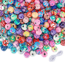 Round clay beads 10mm 100 pcs for jewelry making