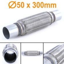 Gevlochten flexibele uitlaatreparatieslang van 305 mm, diameter 50 mm