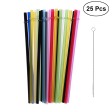 Reusable Plastic Straws BPA-Free Clear 25 pcs
