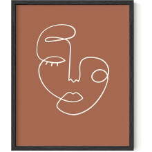 Illustration minimaliste de femme - Décoration murale silhouette.