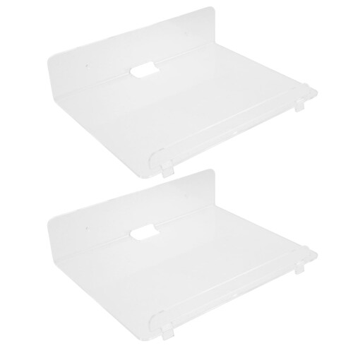 Étagère murale réglable en acrylique transparent (2 pièces)