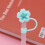 Silica Gel Straw Cap Cover Light Blue 0.4 in 1