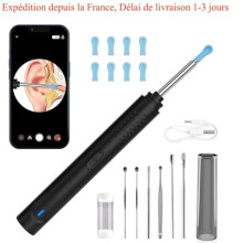 Otoscope Ear Kit, 8-Piece Ear Camera for Earwax Removal with 6 LED Lights, Ear Cleaning Endoscope Suitable for Smartphones