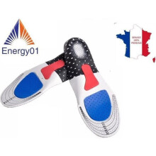 ENERGY01 - 2 Pairs of Gel Orthopedic Shock-Absorbing Insoles - Relieves Heel Spurs - Size 40-44