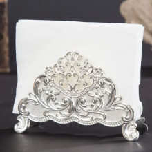 Metal paper towel holder, tissue paper storage rack, table decoration for restaurant/cafe (silver)