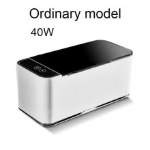 40W Silver Ultrasonic Cleaner, Ultrasonic Wave Cleaning Tank, Washing Machine for Glasses, Jewelry, Watches, Dentures