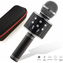 SHENGMI Q7 Bluetooth Microphone, Portable Wireless Microphone, KTV Karaoke Speaker for iOS iPhone Android Smartphone PC Tablet (No
