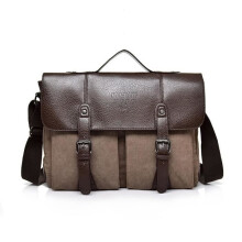 Men's Canvas Briefcase, Fashionable Canvas Messenger Bag, Vintage Tote Bag for Men - Coffee Type