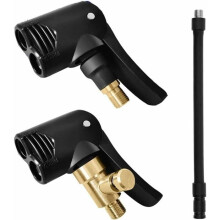 Set of 2 tire valve adapters, bicycle pump extensions for inflating car and motorcycle tires, multi-colored garden shed