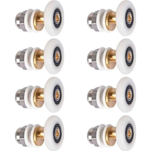 Shrimp 8-piece Replacement Wheel for Shower Door Roller, 25mm Diameter