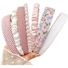 7-Piece Women's Headband Set, Fashion Headbands for Women, Flower Headband, Pearl Hair Band, Vintage Headbands for Women, Hair Band