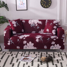 Sofa cover - LEOCLOTHO - EA30022-6 - Stretchable - Bright pink - 3-seater (190-230 cm)