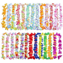50 Pieces Hawaiian Flower Garlands, Hawaiian Necklace for Dress, Necklace, and Beach