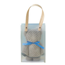Bear-Shaped Coral Fleece Hand Towels Set