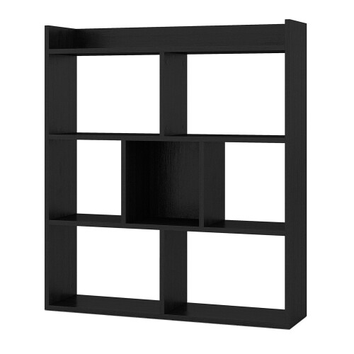Bookshelf with 7 Cubes, 80x20x90 cm, Black