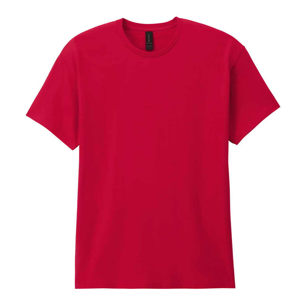 Gildan (M, Cherry Red) Mens Plain Lightweight T-Shirt