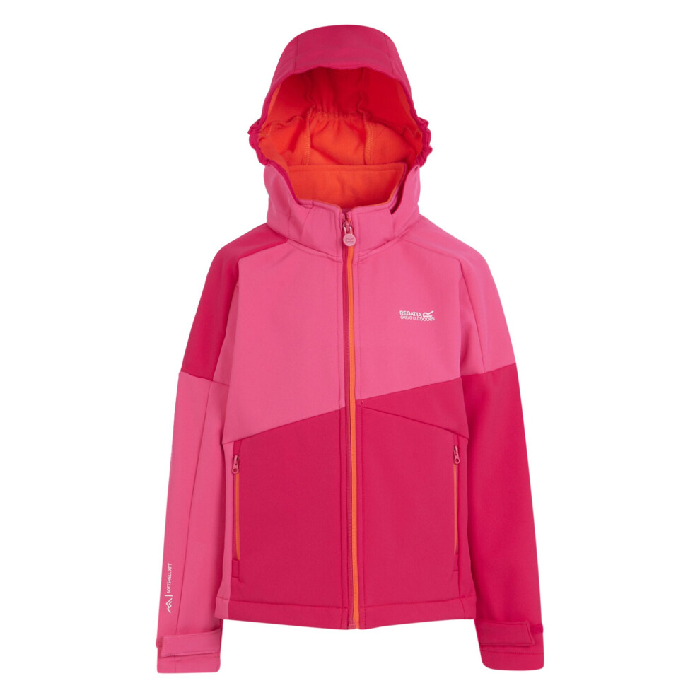 Regatta (14 Years, Flamingo Pink/Pink Potion) Childrens/Kids Acidity Vii Soft Shell Jacket