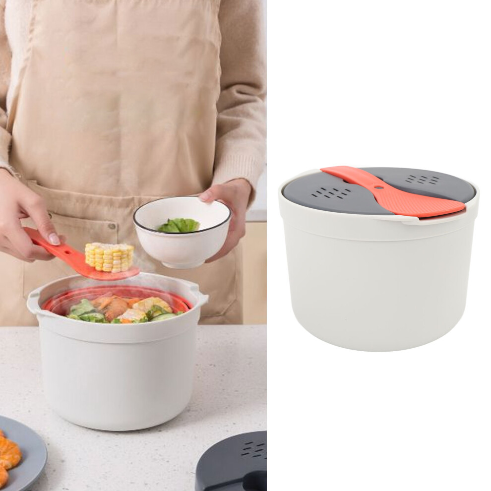 Brown/White/Green Plastic Microwave Rice Steamer For Rice