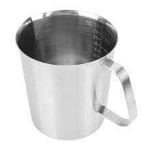 Edelstahl-Milchschaumaufschäumer 700 ml oz/ml Milchkännchen Silber