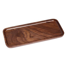 Walnut Wood Serving Tray, Decorative and Appetizer Tray for Table, Countertop, Wooden Dish for Coffee, Tea, Rectangular