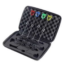 Alarme de morsure de pêche Swinger LED Indicateur lumineux 4 couleurs Tools de pêche en carpe Accessoire dans une affaire zippée 4pc