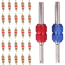 Tire Valve Core Removers, 20 Valve Core Assortment Tool Set for Tire Repair on Bicycles, Motorcycles, Cars, and Trucks