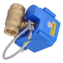 EJ.life DC 12V Electric Ball Valve, Motorized Brass Electric Ball Valve, 5-Wire DC12V DN15