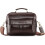 Leather Briefcase Shoulder Bag for Men Brown 1