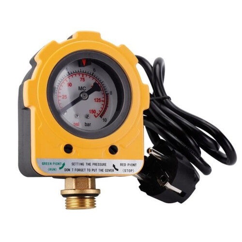 SURENHAP Pressure Switch 220V 10 bar Electronic Control Unit for Water Pump (EU Plug)