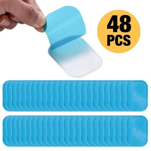 WT14693-EMS Gel Pad - 48 Pcs Electrostimulation Patch ABS Electrodes Replacement Gel Sheets
