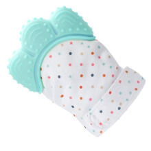 Baby Teething Gloves in Silicone, Scratch Prevention, Sound-Proof Toy