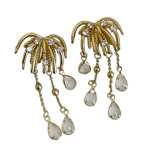 Waterdrop Designs Elegant Ear Accessories With Posts For-Gold