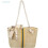 Woven Beach Bag, Retro Versatile with Silk Scarf Shoulder Bag 1