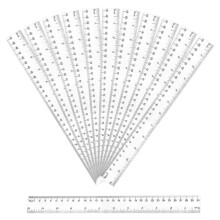 Set of 12 30cm rulers, 12-inch transparent rulers, school and office stationery rulers for students and teachers