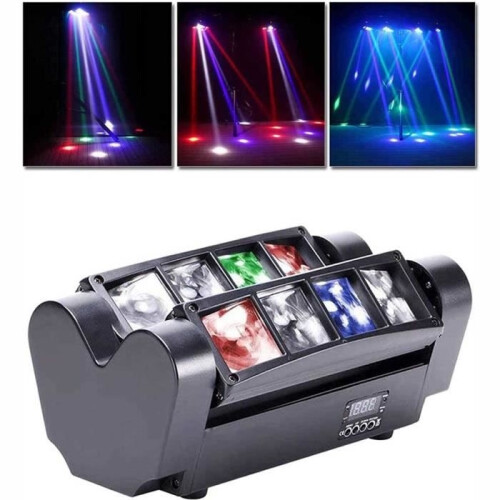 8x10W Spider Disco Light Effect - FOLAYA - Sound and DMX512 Control - High Strobe