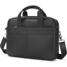 Men's Business Briefcase, Satchel, Genuine Leather Business Bags, 14 Inch Document Holder