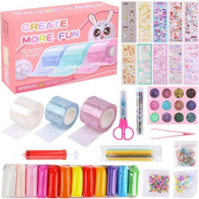 63 Piece Nano Tape Bubbles Kit, Blowing Bubble Tape, DIY Blow Bubbles Tape for Kids, DIY Crafts [S2139]