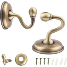 Curtain Tiebacks - Vintage - U-Shaped Wall Mount - Aluminum Alloy - Bronze - 2 Pieces