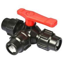 Three-way connecting valve, pipe check valve, connector type, T-type - 20 1/2" inner diameter.