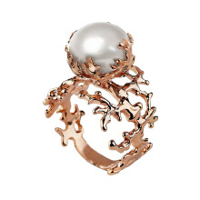 Sophisticated Coral Floral Rings Vintage Aesthetic With-8