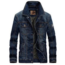 Men's Denim Jacket, Durable Fabric, Solid Color, Outdoor Sports, Windproof, Warm, Slim Fit, Classic, Padded, Cold Protection