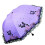 Women's Black Lace Folding Umbrella - Vinyl Coating - Windproof - Purple 1