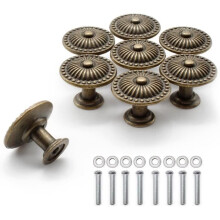 Furniture knobs and handles - ZVD - Antik model - Set of 8 - Zinc alloy - Bronze color