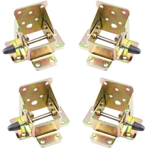 Pcs Folding Table Legs, Folding Support Frame, Self-Locking Hinges, Folding Hinge Hardware for Workbench, Legs
