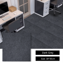 (Dark Grey, 30x30cm) 20pcs Polyester Self Adhesive Carpet Tiles