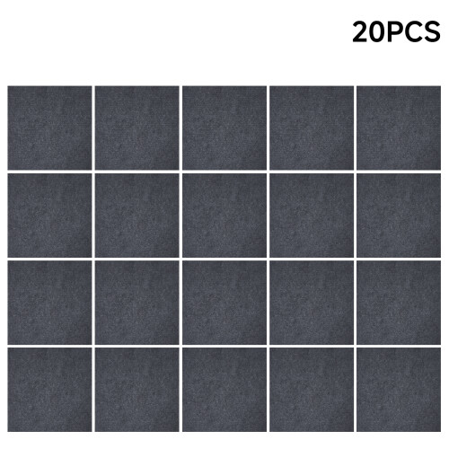 Living And Home (Dark Grey, 30x30cm) 20pcs Polyester Self Adhesive Carpet Tiles 2