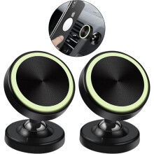 Pack Portable Magnetic Car Mount, Magnetic Phone Holder with 360 Rotation, Compatible with All Smartphones